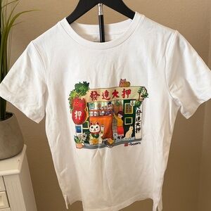 Bobsoni White Graphic Tee - Women's Short Sleeve Top